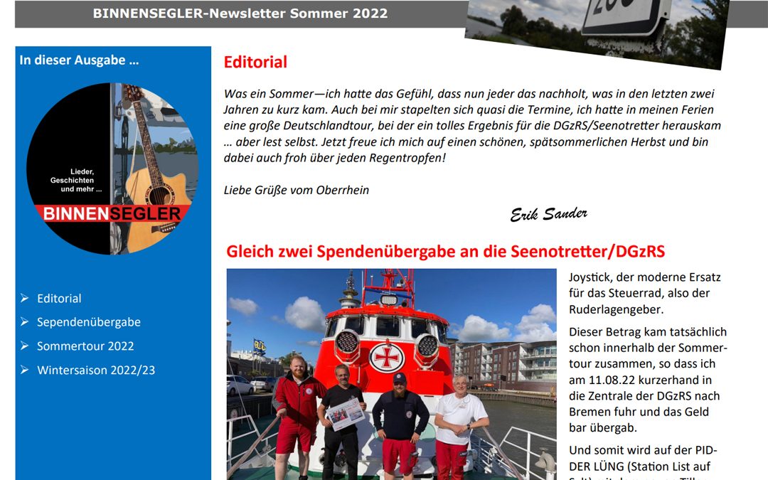 Newsletter Sommer 2022