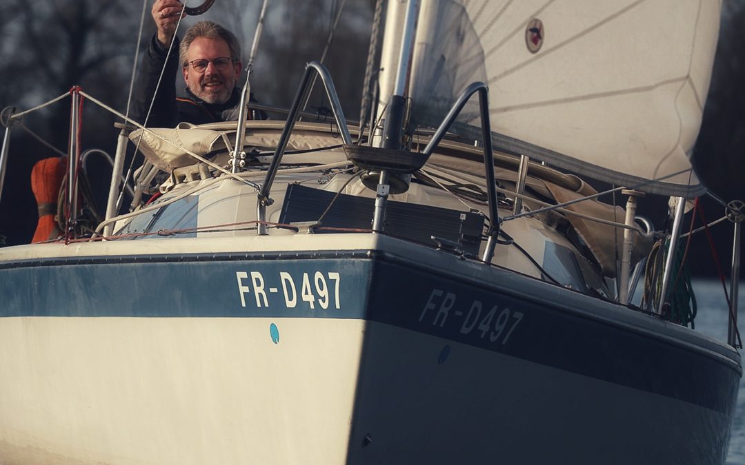 Neujahrs-Ansegeln auf dem Oberrhein bei Kehl/Straßburg